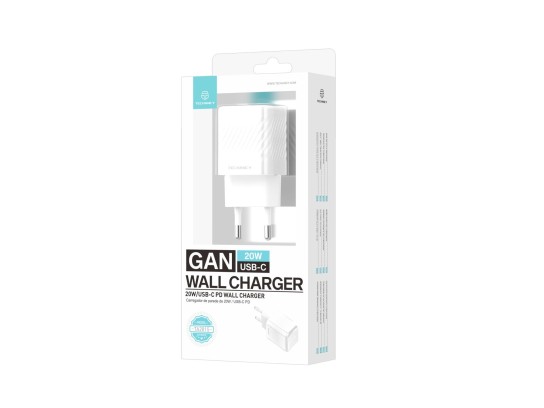 Techancy Carregador TA2815 Branco 20W USB-C PD GaN Carregamento Rápido Branco Techancy Carregador TA2815 Branco 20W USB-C PD GaN Carregamento Rápido Branco
