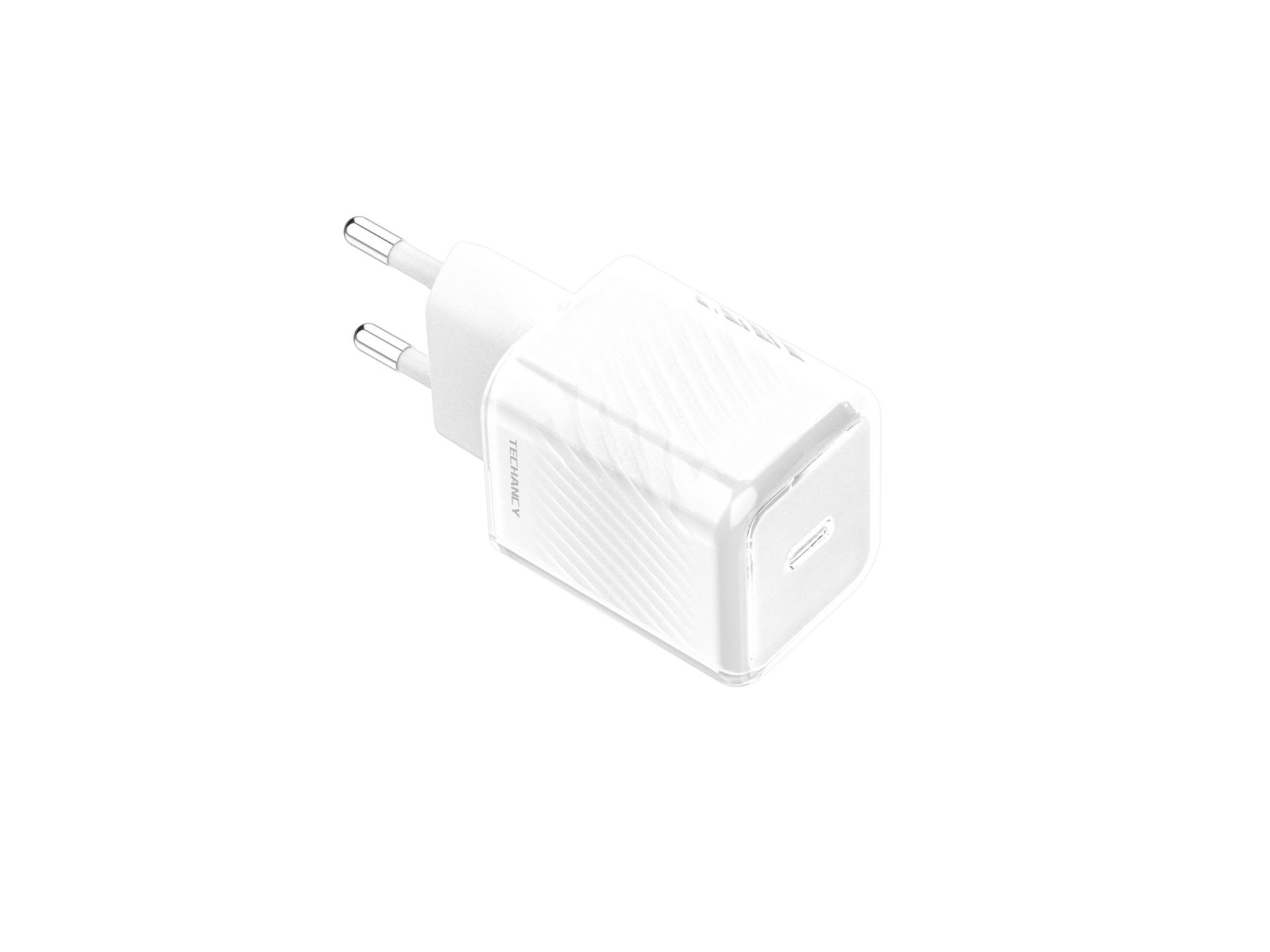 Techancy Carregador TA2815 Branco 20W USB-C PD GaN Carregamento Rápido Branco Techancy Carregador TA2815 Branco 20W USB-C PD GaN Carregamento Rápido Branco