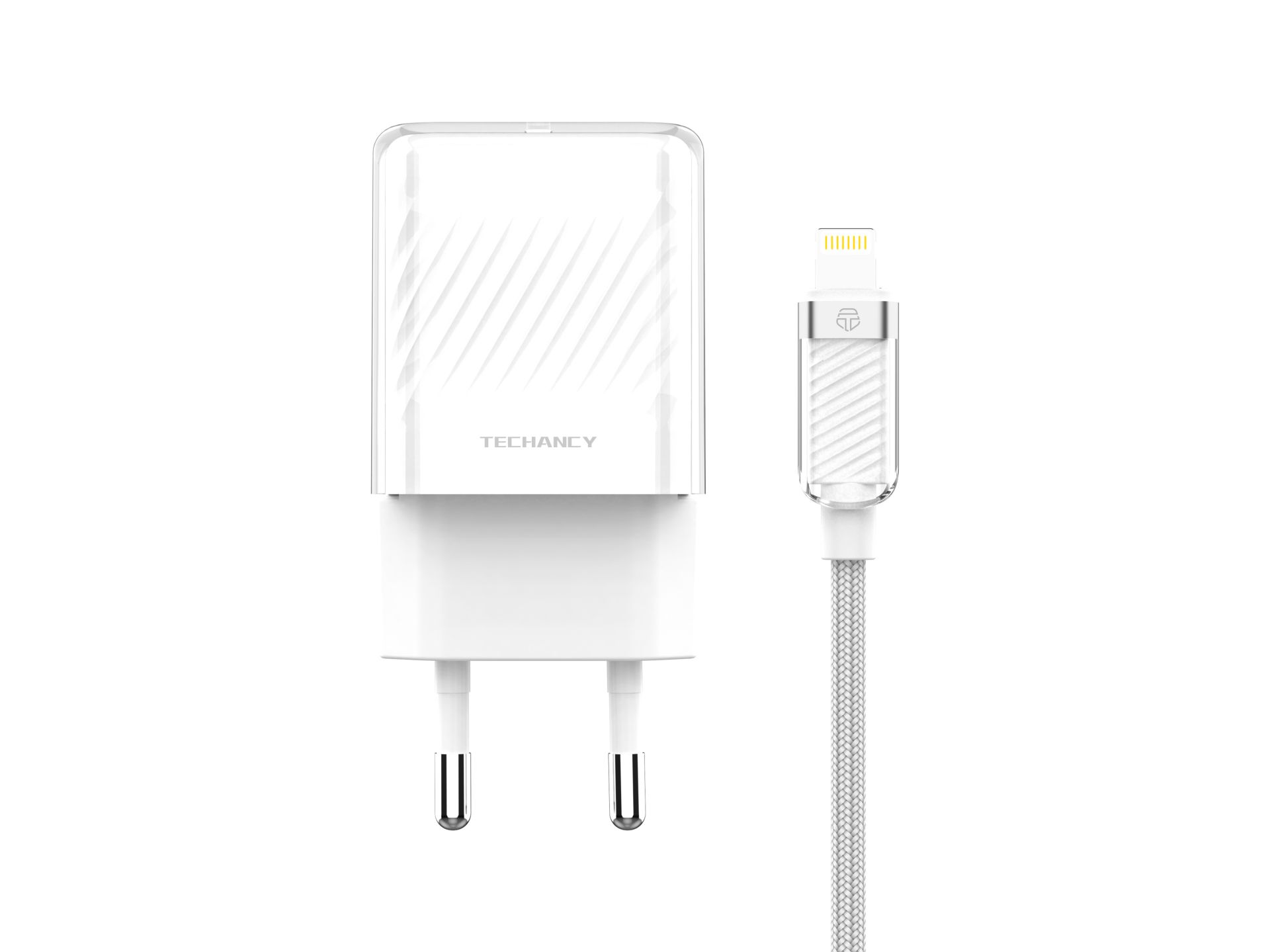 Techancy GaN USB-C 20W Charger TA2816 with USB-C Charging Cable for iPhone X/XS 11-15 27W/1M, White Techancy GaN USB-C 20W Charger TA2816 with USB-C Charging Cable for iPhone X/XS 11-15 27W/1M, White