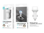 Techancy Chargeur de voiture 38W ,PD20W+QC3.0 18W,Usb+Usb-C ,TC6416 Blanc