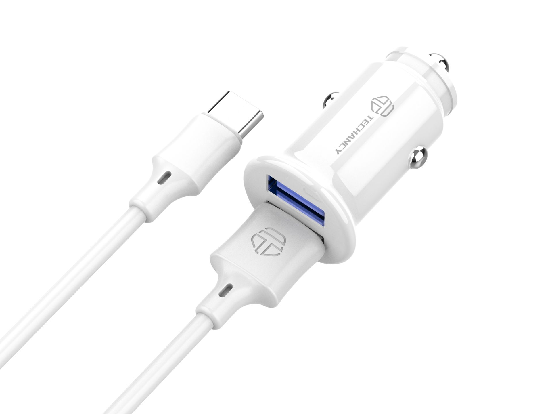 Autoladegerät Typ-C 2Usb 2.4A Weiß Autoladegerät Typ-C 2Usb 2.4A Weiß