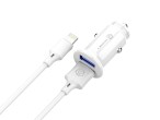 Carregador De Carro Lightning 2Usb 2.4A Branco