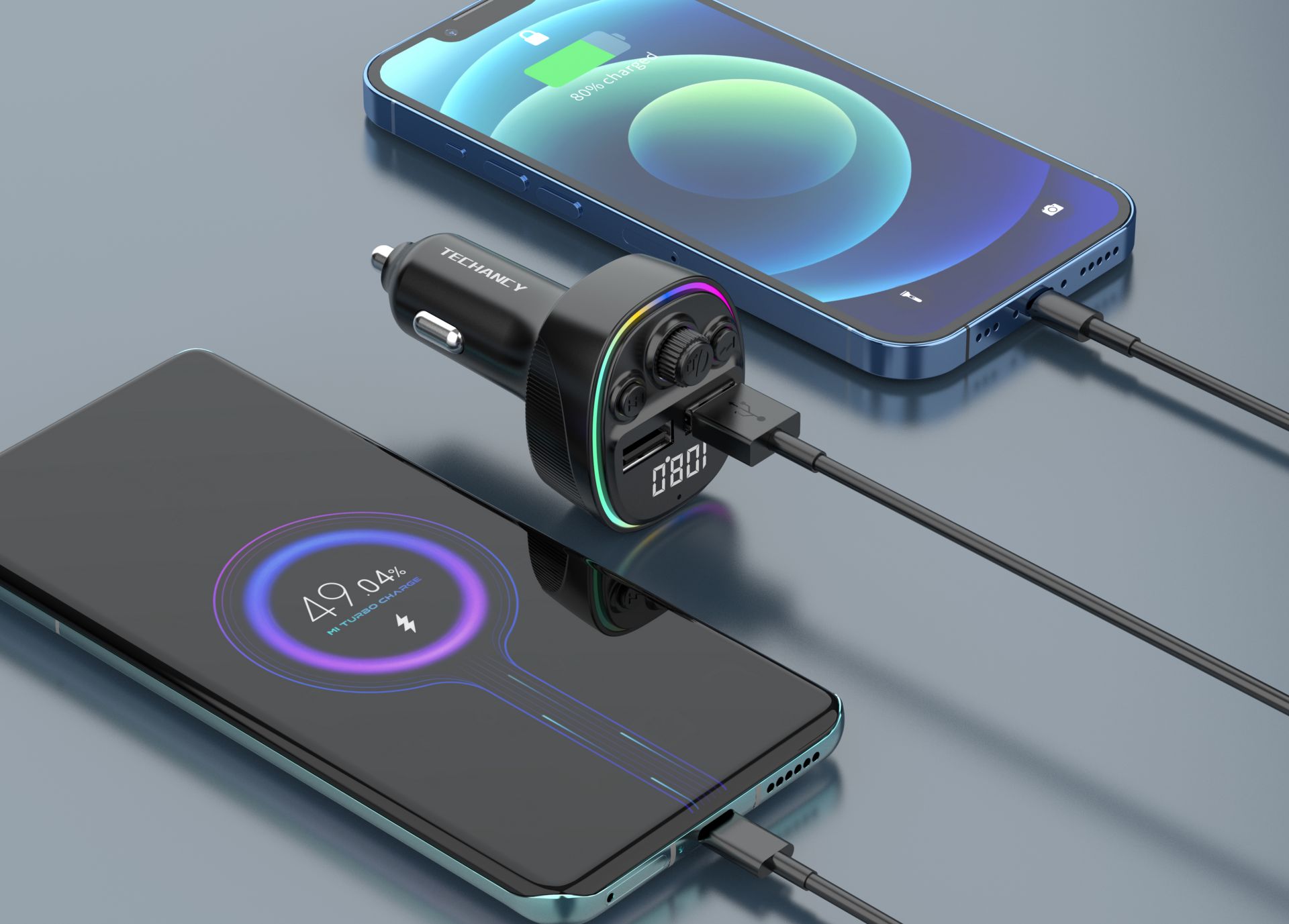 Transmissor Fm Bluetooth 5.0, Maos Livres Leitor Musica Carro, Deep Bass Som Hi-Fi, Adaptador De Rad Transmissor Fm Bluetooth 5.0, Maos Livres Leitor Musica Carro, Deep Bass Som Hi-Fi, Adaptador De Rad