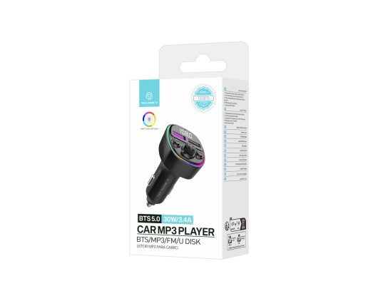 Transmissor Fm Bluetooth 5.0, Maos Livres Leitor Musica Carro, Deep Bass Som Hi-Fi, Adaptador De Rad Transmissor Fm Bluetooth 5.0, Maos Livres Leitor Musica Carro, Deep Bass Som Hi-Fi, Adaptador De Rad