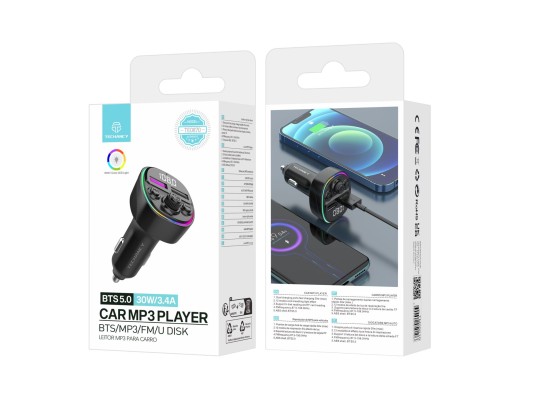 Transmissor Fm Bluetooth 5.0, Maos Livres Leitor Musica Carro, Deep Bass Som Hi-Fi, Adaptador De Rad Transmissor Fm Bluetooth 5.0, Maos Livres Leitor Musica Carro, Deep Bass Som Hi-Fi, Adaptador De Rad