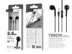 Macaron 3.5Mm filo di controllo cuffie 1.2M nero