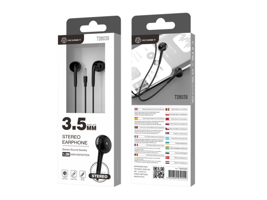 Macaron 3.5Mm filo di controllo cuffie 1.2M nero