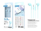 Macaron 3.5Mm Cavo di controllo cuffie 1.2M Blu