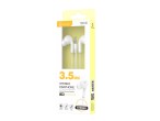 Techancy Casque d'coute Macaron 3Geracao 3.5Mm Wire Control 1.2M White