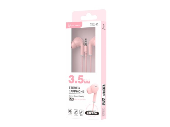 Techancy Headphones Macaron 3Geracao 3.5Mm Wire Control 1.2M Pink Techancy Headphones Macaron 3Geracao 3.5Mm Wire Control 1.2M Pink