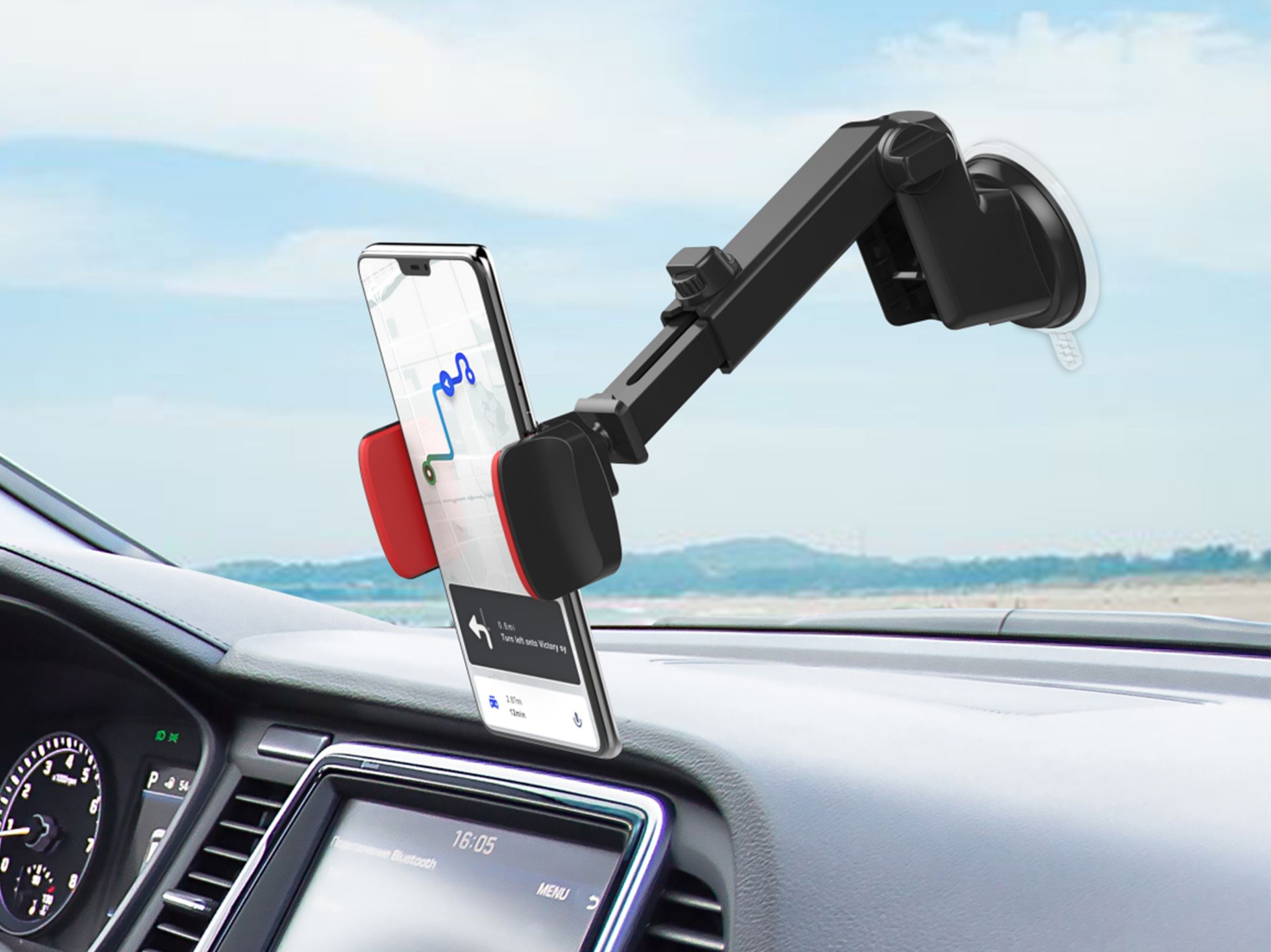 Techancy TI2230 Supporto per cellulare da auto, compatibile con smartphone da 4-7,2 pollici, rotazio Techancy TI2230 Supporto per cellulare da auto, compatibile con smartphone da 4-7,2 pollici, rotazio