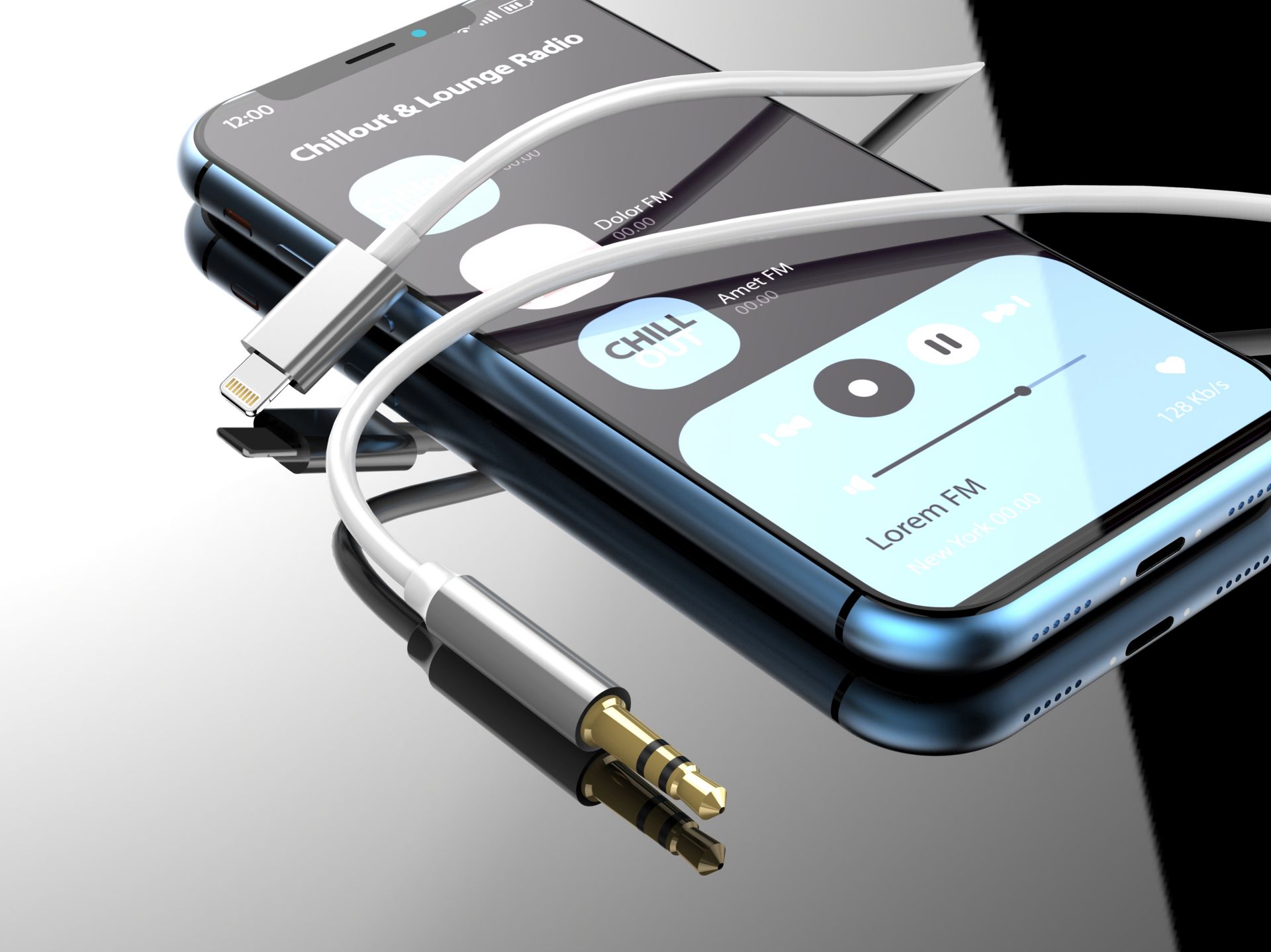 Car Audio Auxiliary f�r Iphone,Audio von Lightning zu Jack 3.5Mm Kompatibel mit Iphone 12/13/14