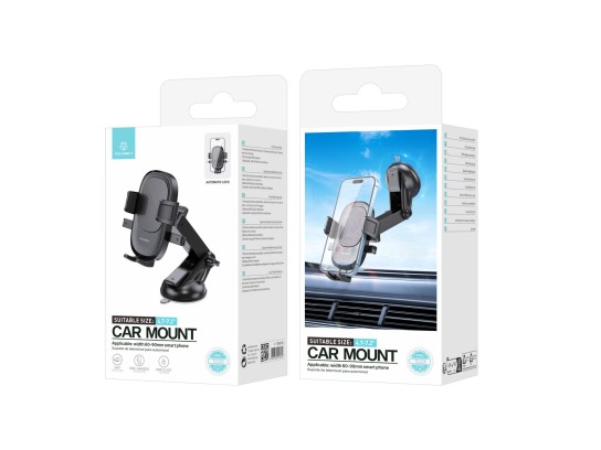 Techancy TI2328 Supporto per cellulare - Chiusura automatica, ventosa regolabile, compatibile con sm Techancy TI2328 Supporto per cellulare - Chiusura automatica, ventosa regolabile, compatibile con sm