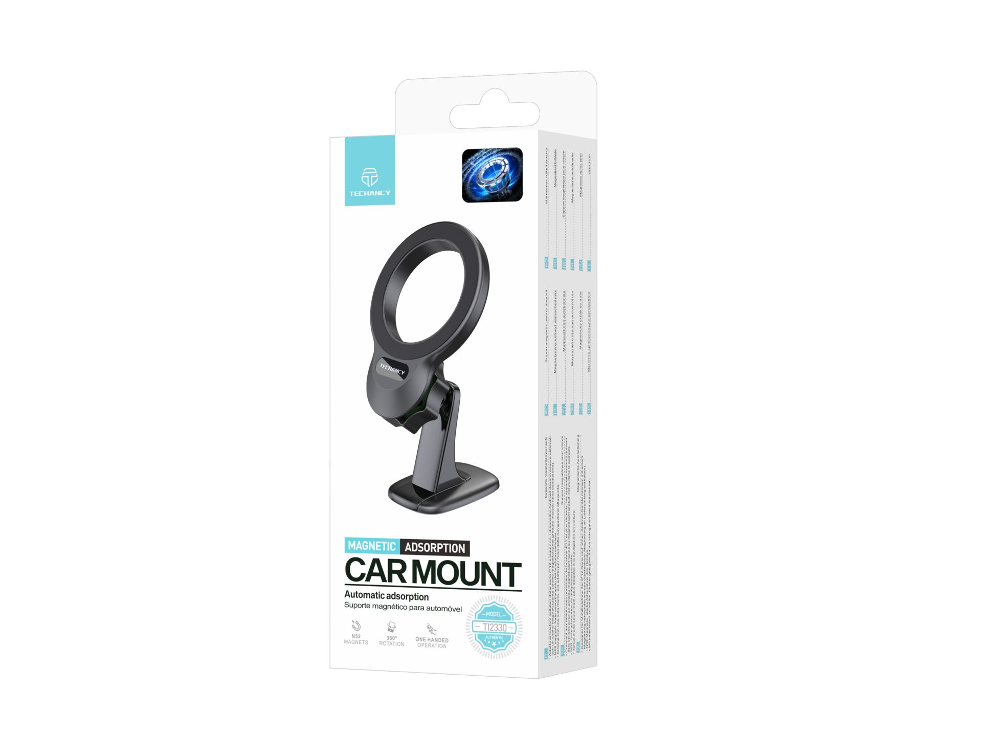 Techancy Magnetic car mount. Suitable for iPhone 12 series and newer phones. Android devices with ma Techancy Magnetic car mount. Suitable for iPhone 12 series and newer phones. Android devices with ma