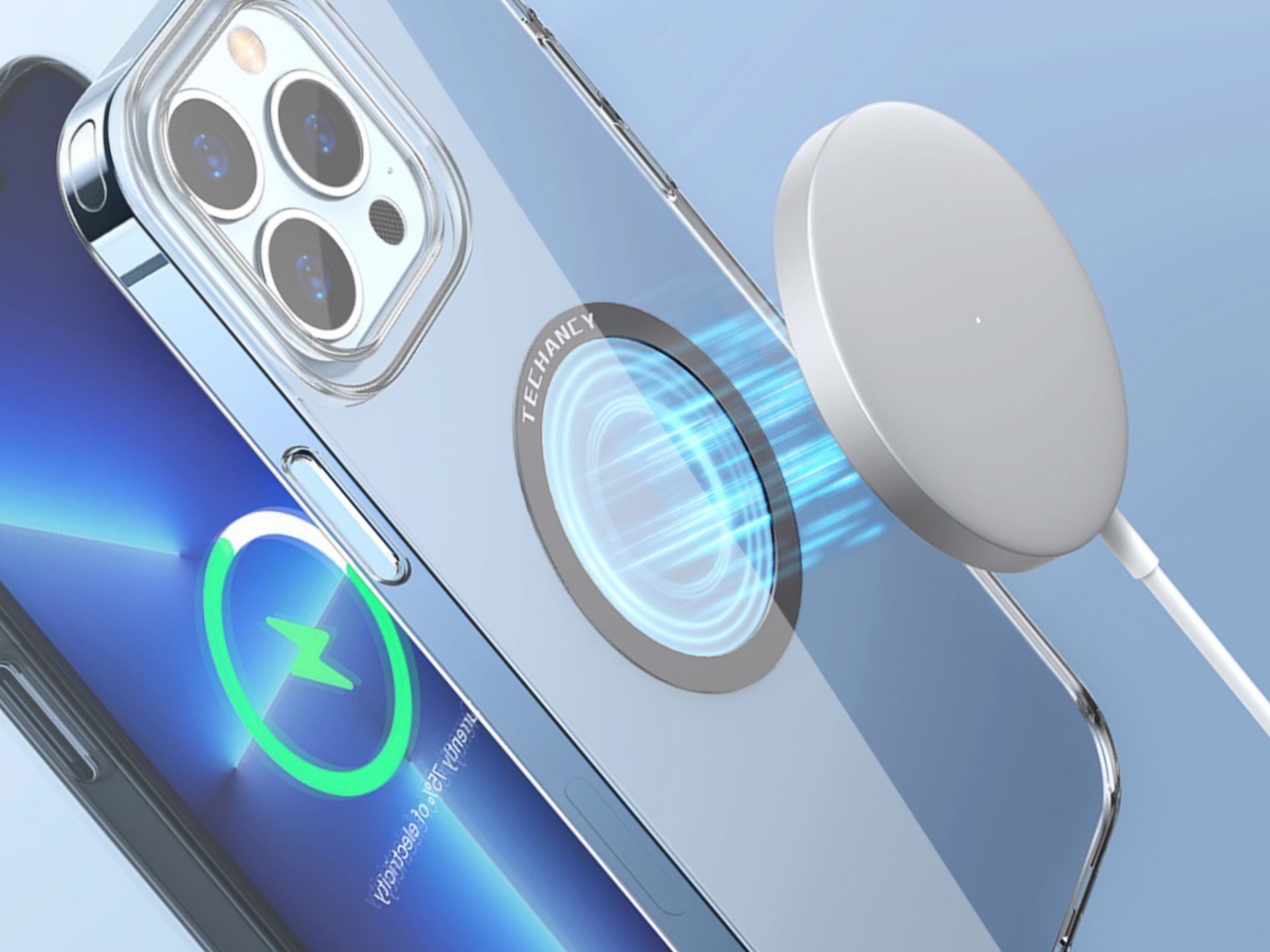 Techancy TI2334 Anello magnetico, compatibile con tutti i telefoni cellulari, adatto ai caricabatter Techancy TI2334 Anello magnetico, compatibile con tutti i telefoni cellulari, adatto ai caricabatter