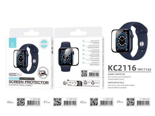 Techancy KC2116 Protezione dello schermo da 45 mm per Smartwatch, antigraffio, anti-impronta, ultras Techancy KC2116 Protezione dello schermo da 45 mm per Smartwatch, antigraffio, anti-impronta, ultras
