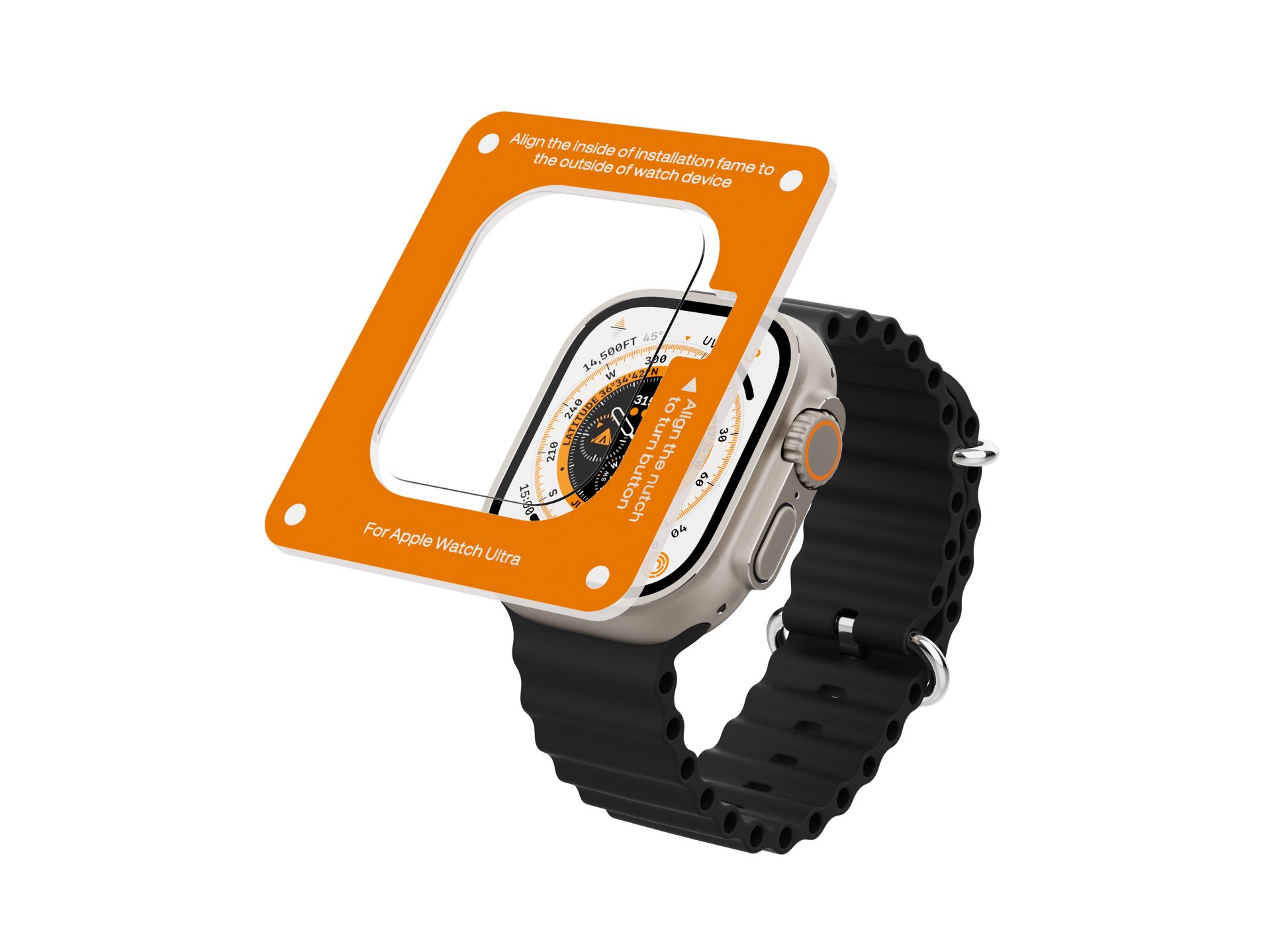 Protezione dello schermo in vetro temperato Techancy KC2124, compatibile con Apple Watch Ultra 49 mm Protezione dello schermo in vetro temperato Techancy KC2124, compatibile con Apple Watch Ultra 49 mm
