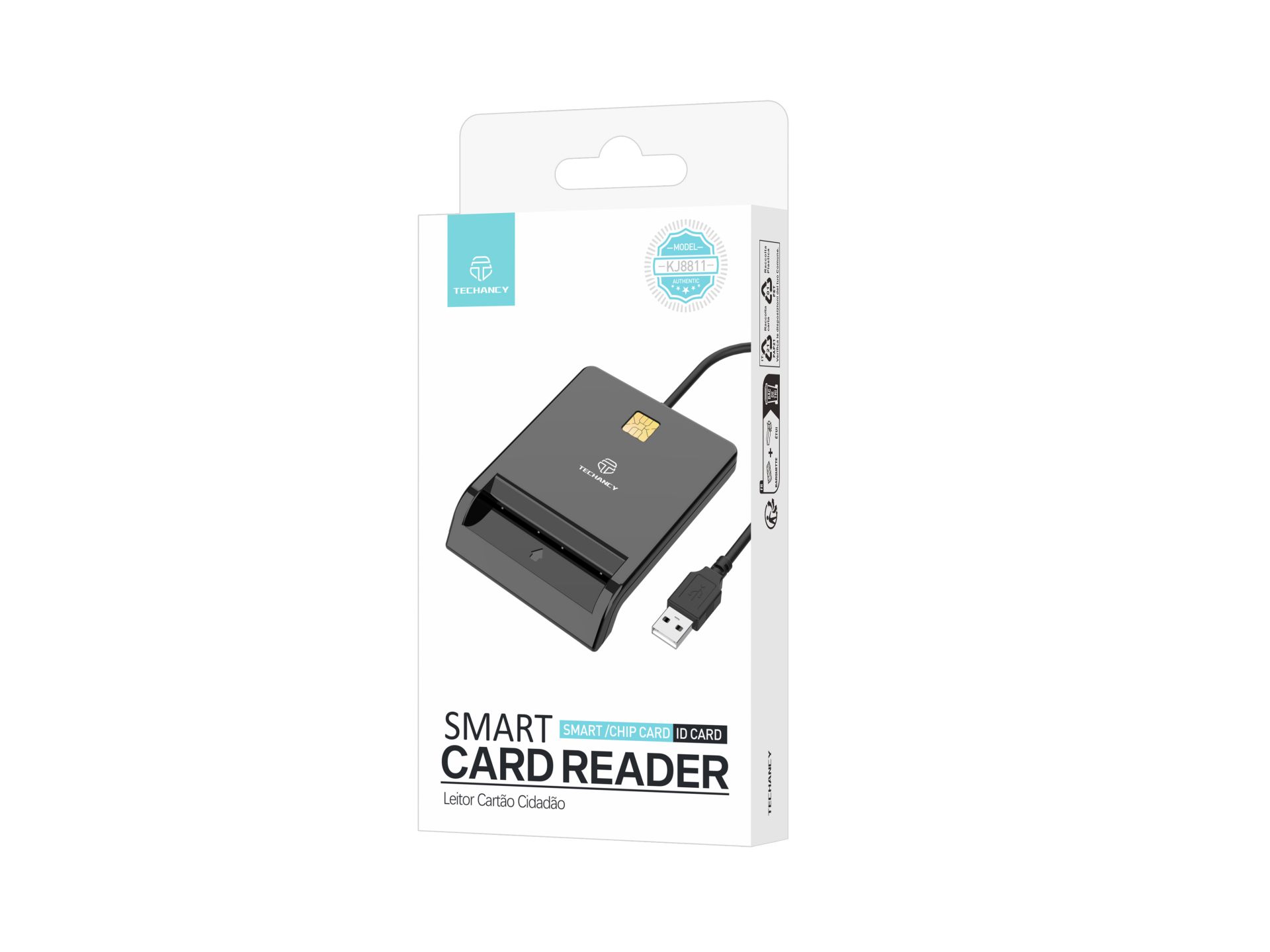 Leitor Cartao Eid/Smart Card Preto Leitor Cartao Eid/Smart Card Preto