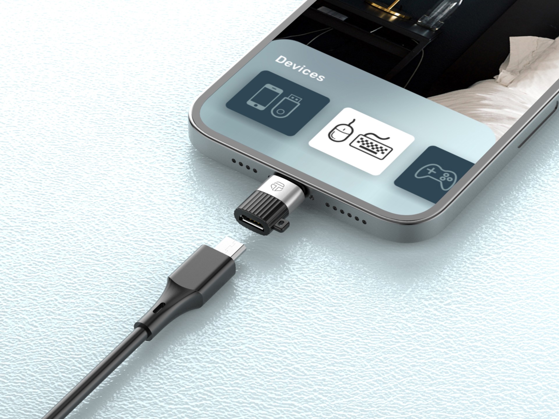 Apple Micro to Lightning Otg Adapter Black Apple Micro to Lightning Otg Adapter Black