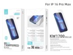 Techancy KW1700 Protector de pantalla de cristal templado, 0.33mm, Compatible con iPhone 16 Pro Max,