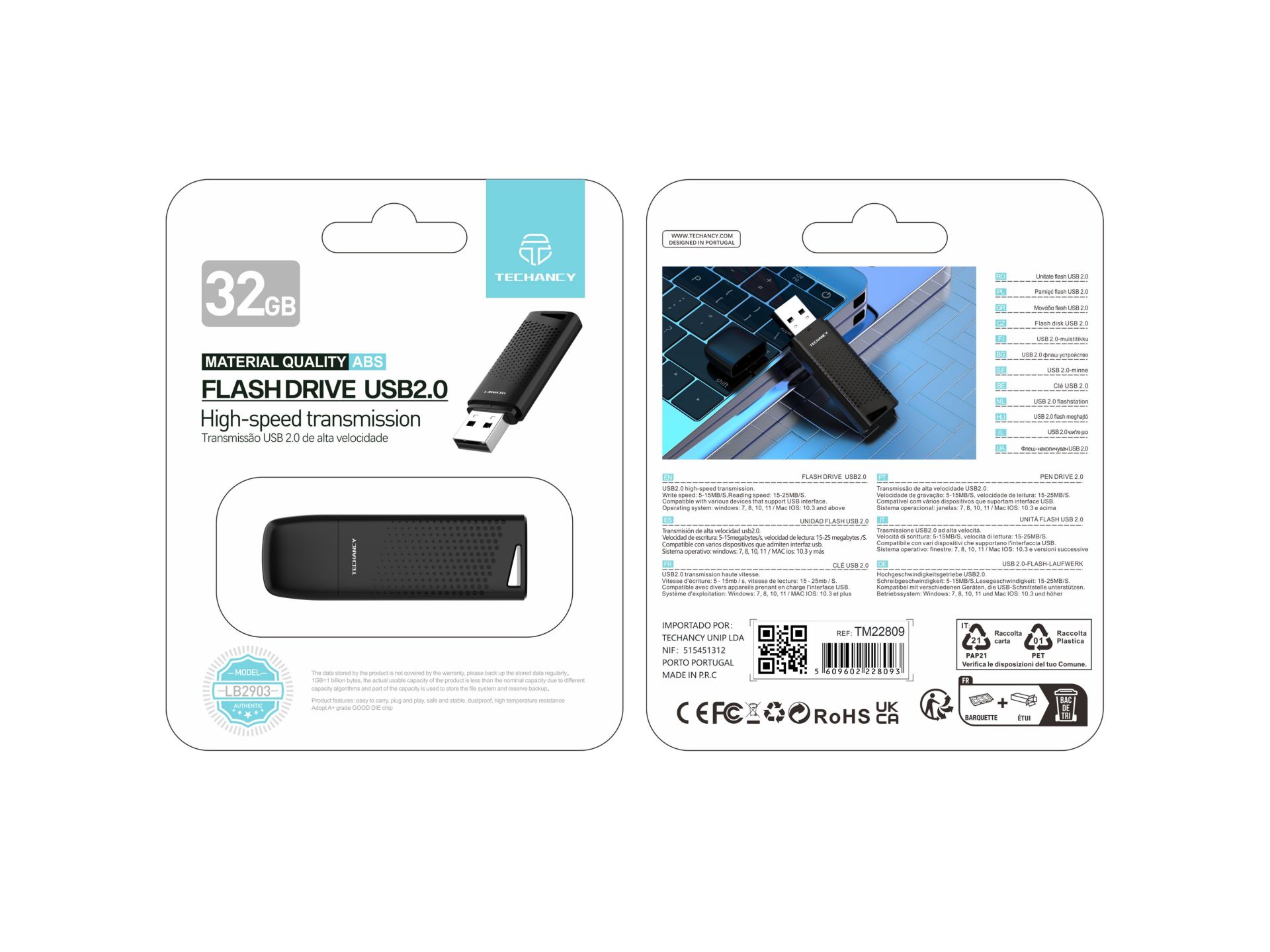 Techancy Usb 2.0 V8 32Gb Flash-Laufwerk Usb-Speicher Schwarz ,Typ-A, Abdeckung Techancy Usb 2.0 V8 32Gb Flash-Laufwerk Usb-Speicher Schwarz ,Typ-A, Abdeckung