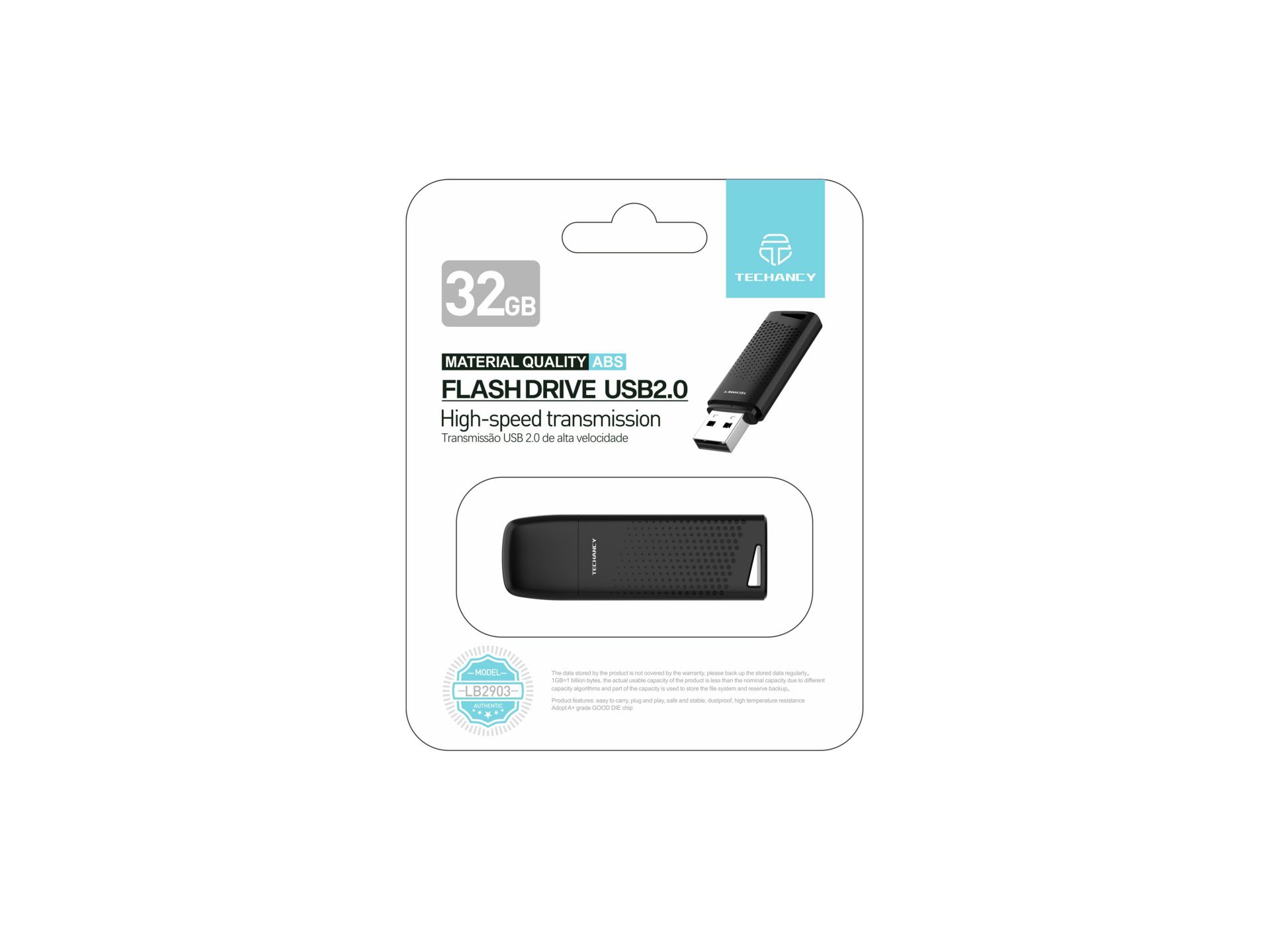 Techancy Usb 2.0 V8 32Gb Flash-Laufwerk Usb-Speicher Schwarz ,Typ-A, Abdeckung Techancy Usb 2.0 V8 32Gb Flash-Laufwerk Usb-Speicher Schwarz ,Typ-A, Abdeckung
