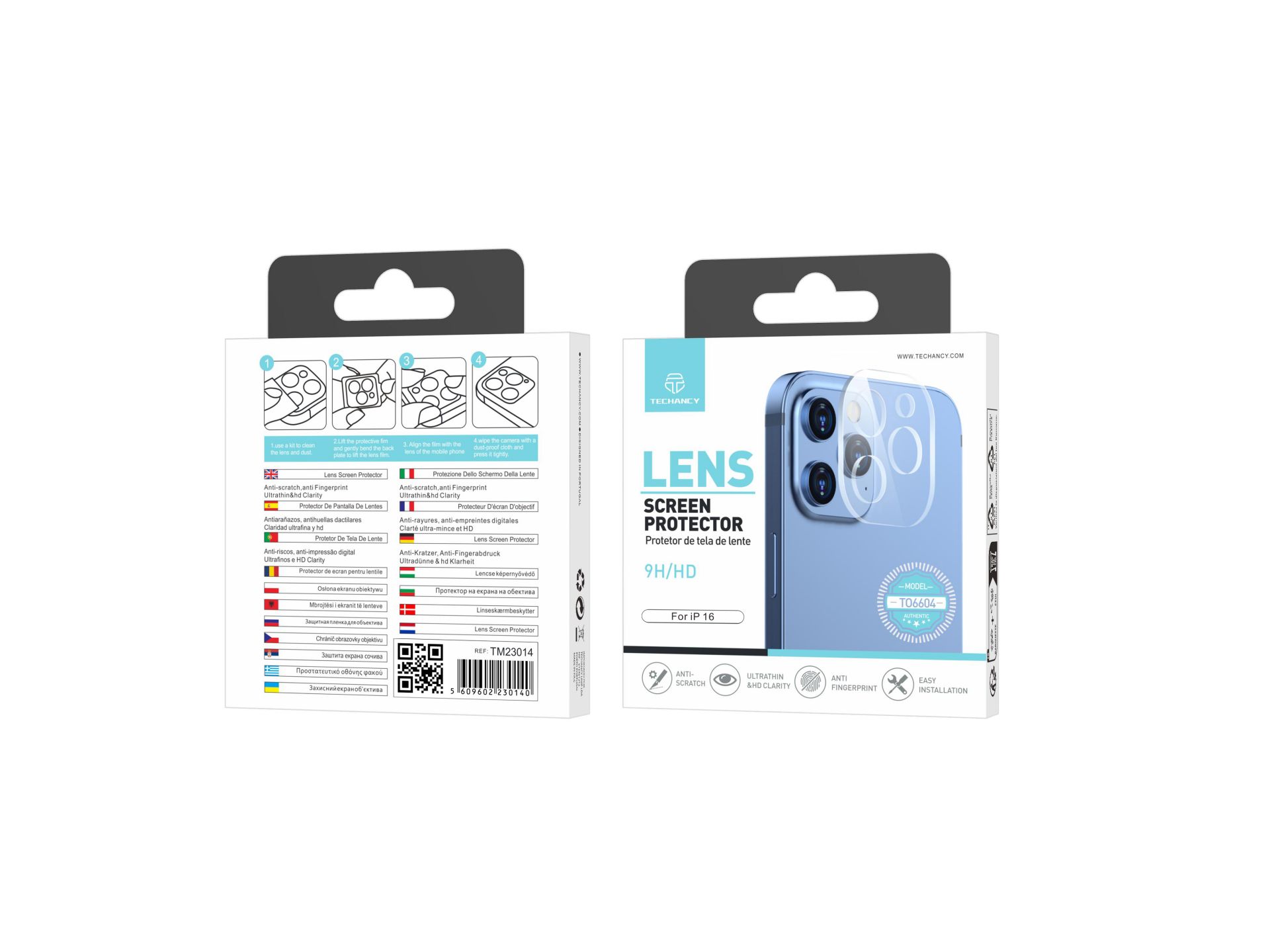 echancy T06604 Lens Screen Protector, Compatible with iPhone 16 Pro, 9H Hardness, Ultra HD, Anti-scr echancy T06604 Lens Screen Protector, Compatible with iPhone 16 Pro, 9H Hardness, Ultra HD, Anti-scr