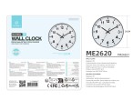 Techancy ME2620 Reloj de pared 20CM, diseo moderno, tecnologa de alta precisin, letras tridimensi