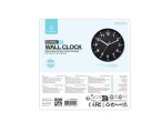 Techancy ME2620 Wall Clock 20CM Black, Modern Design, Three-Dimensional Lettering, High-Precision Te