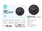 Techancy ME2620 Wall Clock 20CM Black, Modern Design, Three-Dimensional Lettering, High-Precision Te