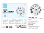 Techancy ME2621 Horloge murale 25CM, Design moderne, Chiffres en trois dimensions, Technologie de ha