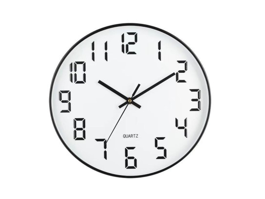 Techancy ME2621 Horloge murale 25CM, Trois chiffres, Design moderne, Technologie de haute prcision,