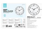Techancy ME2621 Wall Clock 25CM, Three-Digit, Modern Design, High-Precision Technology, Works with A