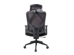 Silla de oficina Techancy MD4901. Respaldo de malla elstica alta, asiento de tela. Cojn de espuma 