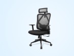 Silla de oficina Techancy MD4901. Respaldo de malla elstica alta, asiento de tela. Cojn de espuma 