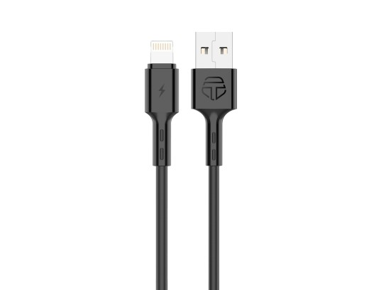 Techancy TB1738 Cavo dati nero 1M 2.4A Carica rapida da USB a Lightning compatibile con iPhone Mater