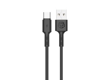 Techancy TB1738 USB-C Data Cable Black 1M/2.4A, Fast Charging, PVC Material