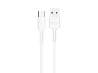 Techancy TB1738 USB-C Data Cable White 1M/2.4A, Fast Charging, PVC Material