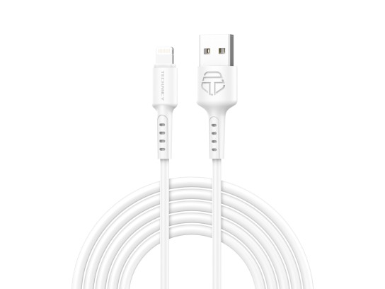 Techancy TB1628 Cavo dati bianco, cavo di ricarica rapida da USB a Lightning, 3m/2.4A, compatibile c