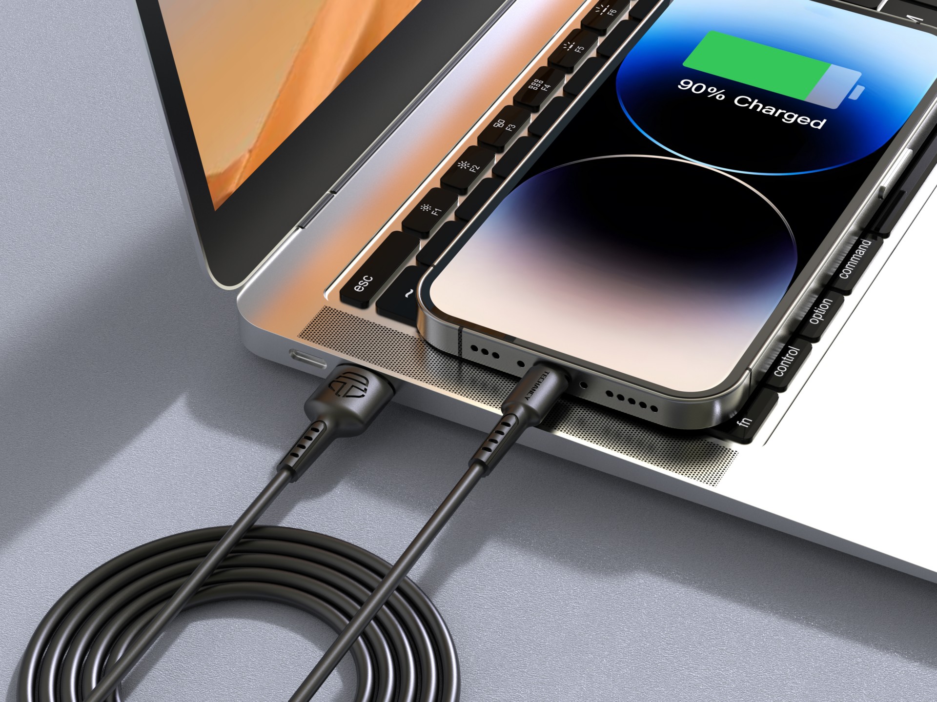 Techancy TB1628 Cable de datos Negro, USB a Lightning cable de carga rápida, 3m/2.4A, compatible con Techancy TB1628 Cable de datos Negro, USB a Lightning cable de carga rápida, 3m/2.4A, compatible con