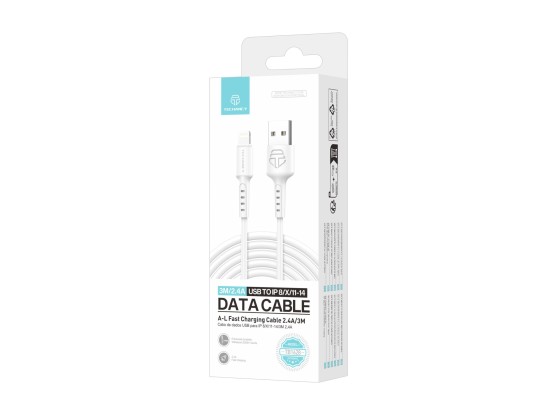 Techancy TB1628 Datenkabel Weiß, USB-zu-Lightning-Schnellladekabel, 3 m/2,4 A, kompatibel mit iPhone Techancy TB1628 Datenkabel Weiß, USB-zu-Lightning-Schnellladekabel, 3 m/2,4 A, kompatibel mit iPhone