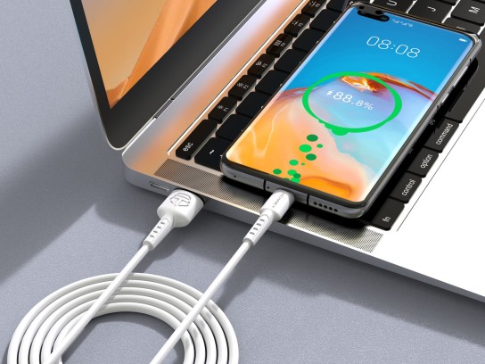 Techancy TB1630 Data Cable White, USB to TYPE C Fast Charging Cable, 3m/2.4A, Compatible with Androi Techancy TB1630 Data Cable White, USB to TYPE C Fast Charging Cable, 3m/2.4A, Compatible with Androi
