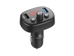 Techancy TE0864 Car FM Transmitter, Black, 3.1A, 2 USB Ports, Car MP3 Player, Compatible with 12V-24