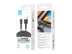 Techancy TB1630 Cabo de Dados Preto, Cabo USB para TIPO C de Carregamento Rapido, 3m/2.4A, Compatve