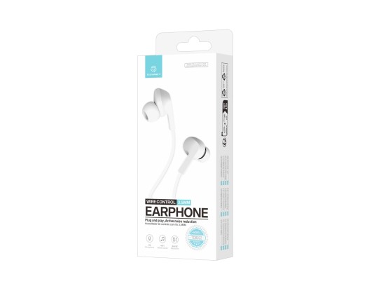 Techancy TD8022 Auricolare Bianco, cuffie intrauricolari cablate da 3,5 mm, microfono integrato, rid Techancy TD8022 Auricolare Bianco, cuffie intrauricolari cablate da 3,5 mm, microfono integrato, rid