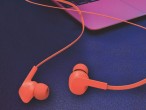 Techancy TD8022 Orange Headset, 3.5mm Wired In-Ear Headphones, Integrated Microphone, Noise Reductio