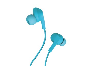 Techancy TD8022 Blu Cuffie, cuffie intrauricolari cablate da 3,5 mm, microfono integrato, riduzione 