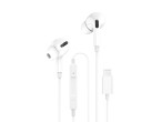 Techancy TD8038 Earphone White, Wired In-Ear Headphones with Lightning Connector, Integrated Microph