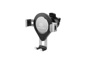 Techancy TI2197 Suporte para Telemovel Automovel Cinza, Fixao AutomAtica, Rotao de 360 Graus, Co