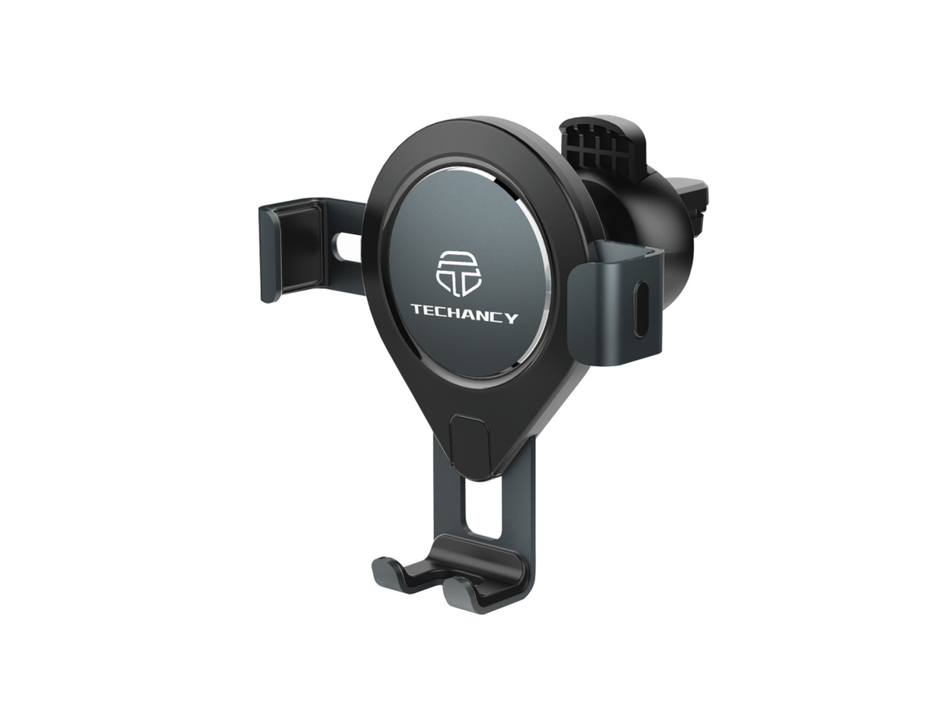 Techancy TI2197 Car Mobile Phone Holder Black, Automatic Attachment, 360 Degree Rotation, Compatible